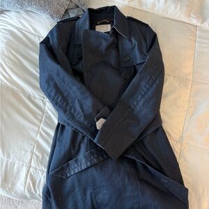 Banana Republic Navy Double-Breasted Trench Coat